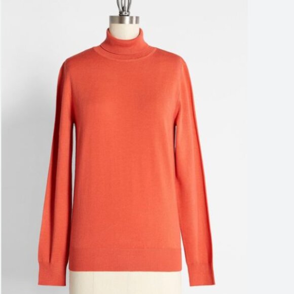Modcloth Vibrant Orange Turtleneck Sweater 2X - Picture 1 of 4